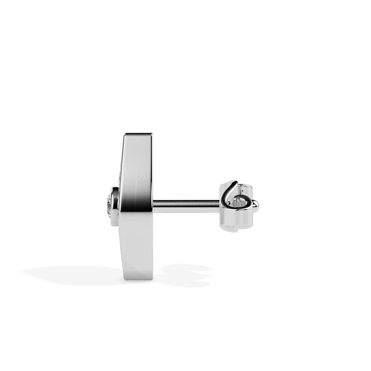 White Gold Diamond Earrings - Wishing Pair [wg]