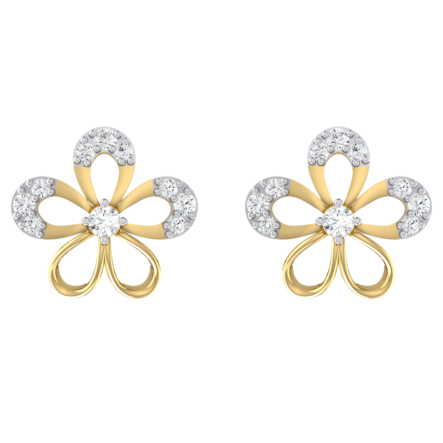 Stellar Studs Yellow Gold Diamond Earrings [yg]