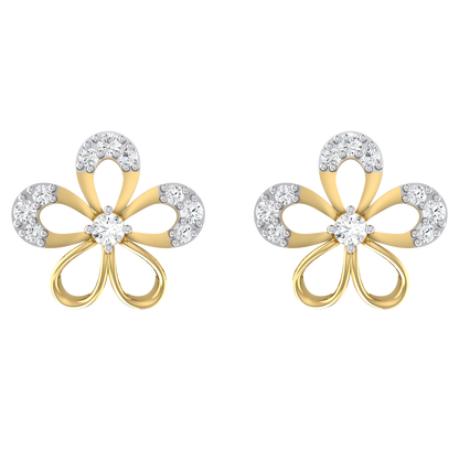 Stellar Studs Yellow Gold Diamond Earrings [yg]
