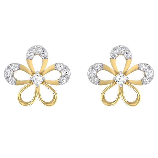 Stellar Studs Yellow Gold Diamond Earrings [yg]