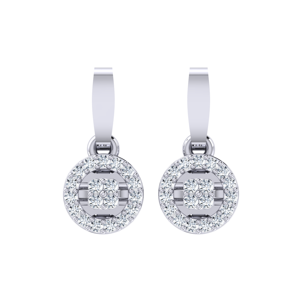 Bling On White Gold Diamond Earrings [wg]