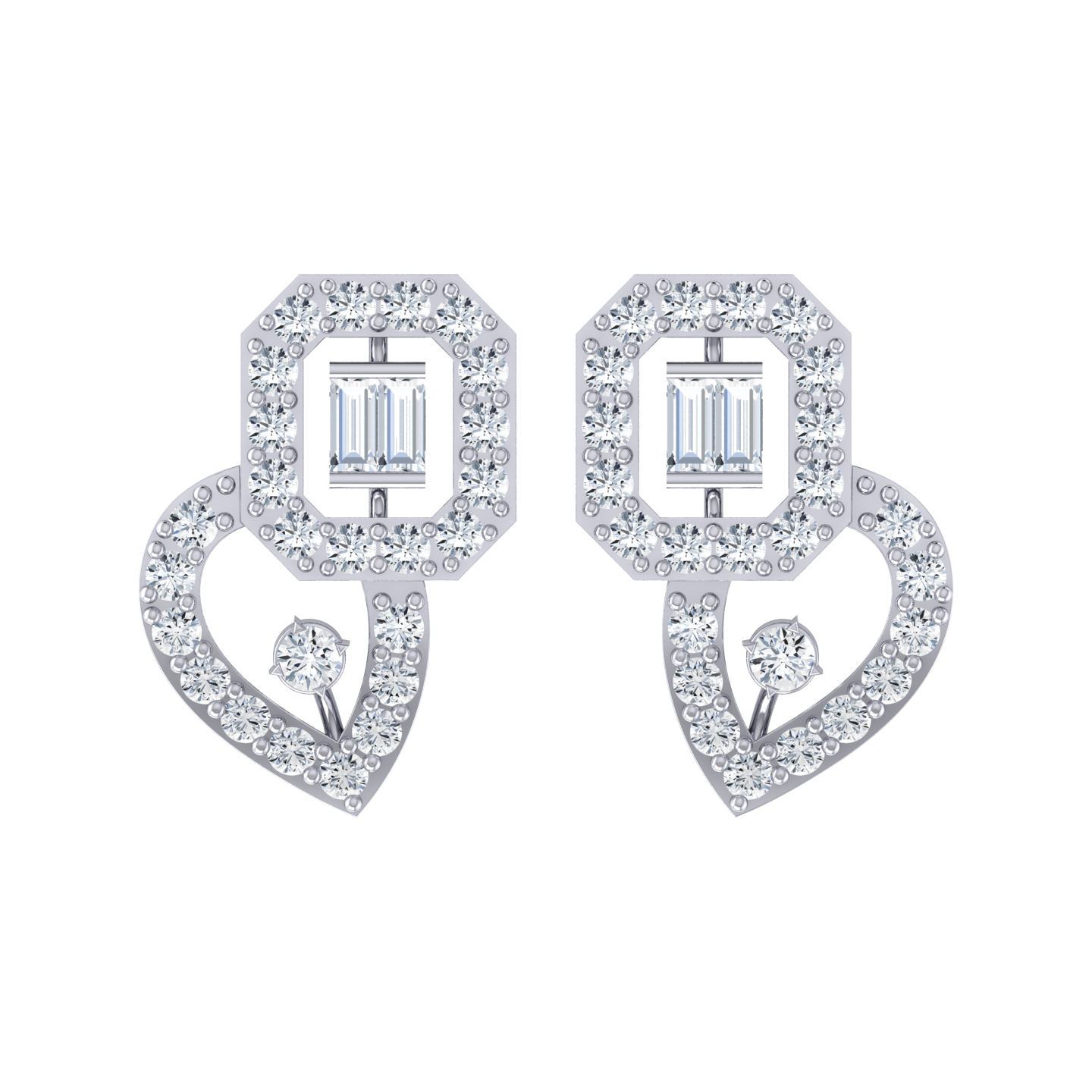 Seraphic Beauty White Gold Diamond Earrings [wg]
