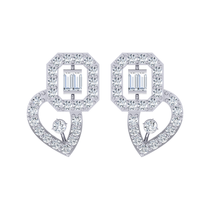 Seraphic Beauty White Gold Diamond Earrings [wg]