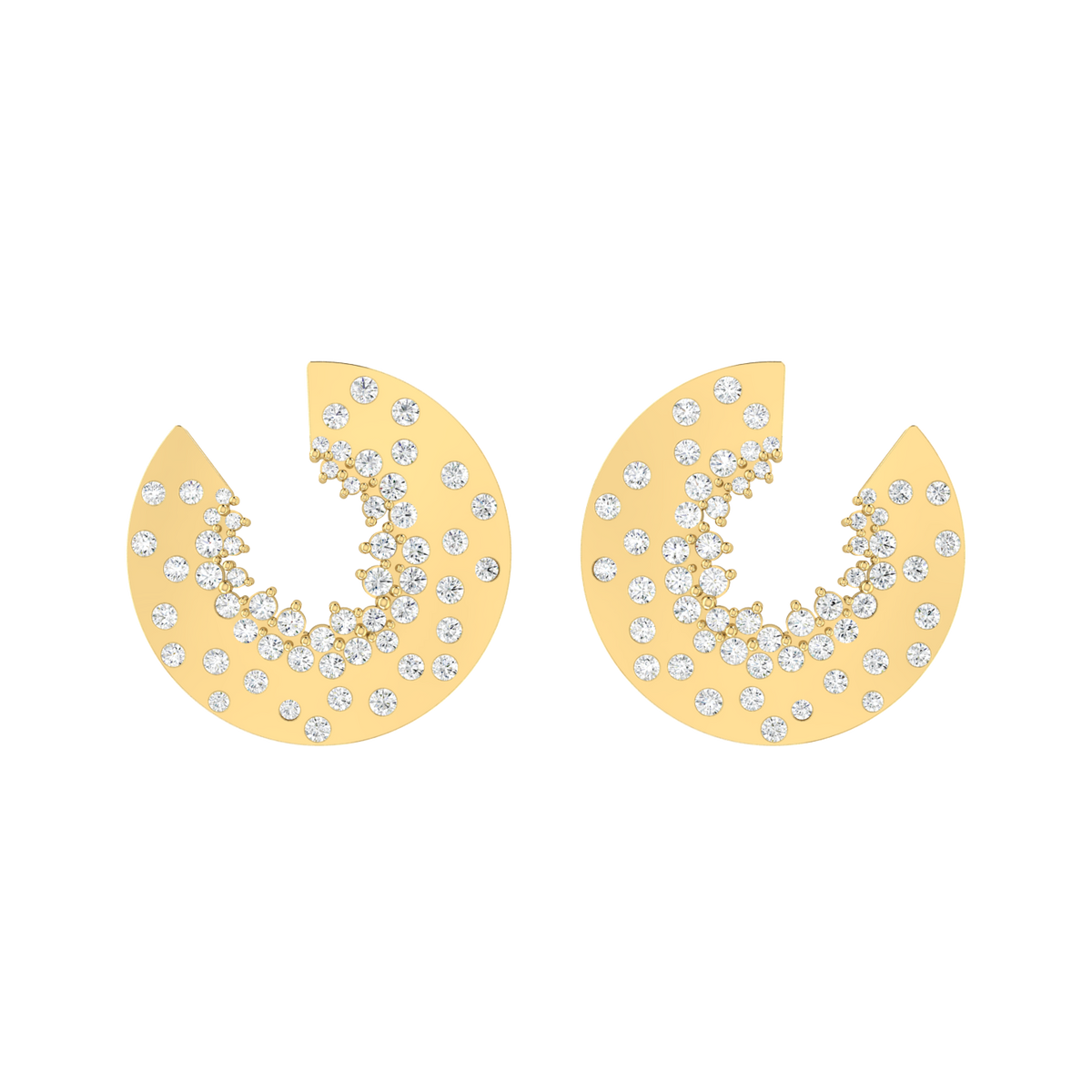 Celestial Shine Yellow Gold Diamond Earrings [yg]