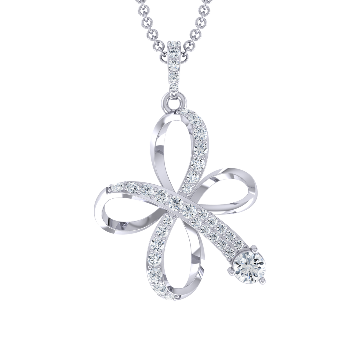 Subtle Radiance White Gold Diamond Pendant [wg]