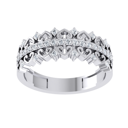 Made With Passion  White Gold Customised Diamond Ring [wg]