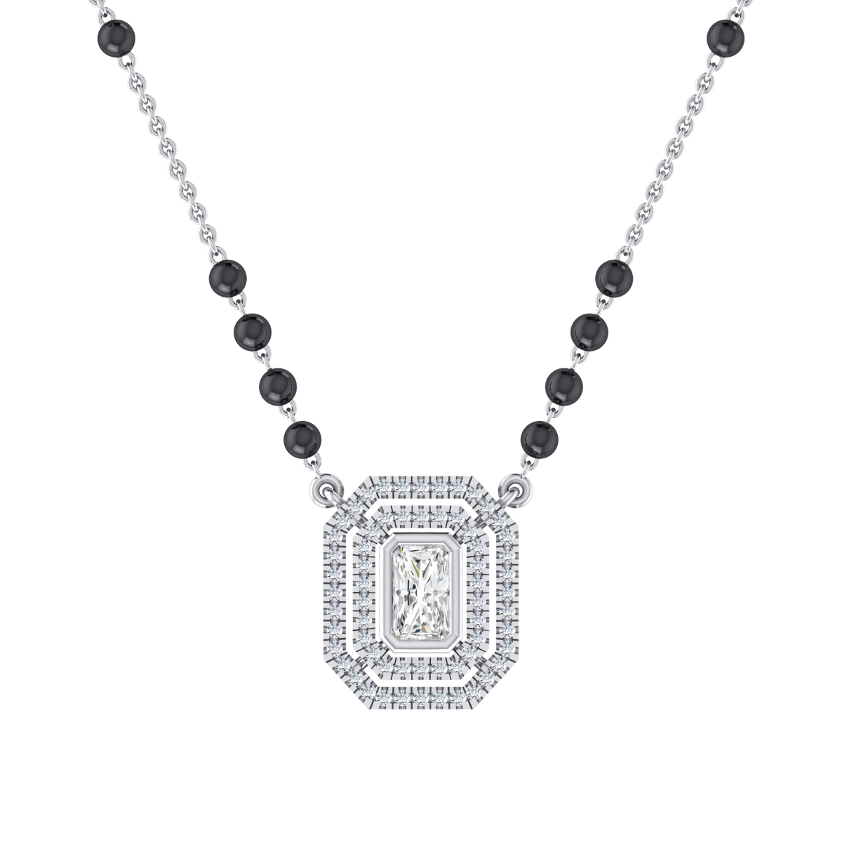 Regal Brilliance White Gold Diamond Mangalsutra [wg]