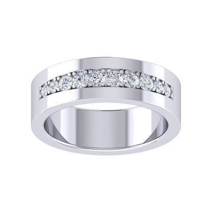 Halo Curve White Gold Diamond Ring [wg]