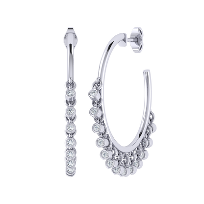 Crystal Knot White Gold Diamond Earrings [wg]
