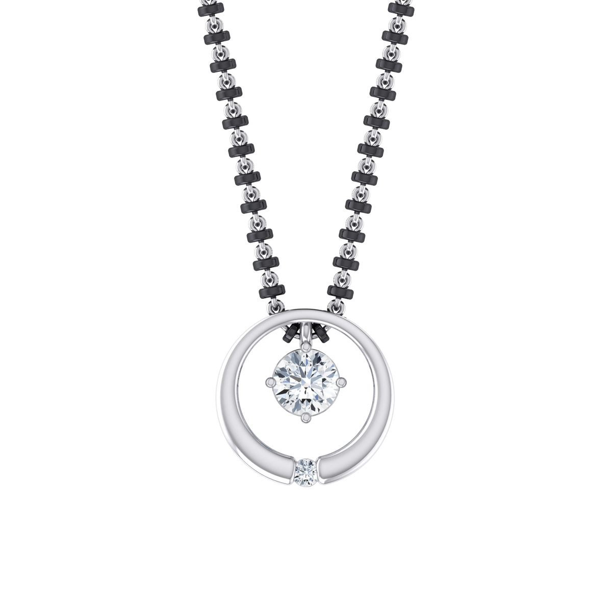 Serene Harmony White Gold Diamond Mangalsutra [wg]