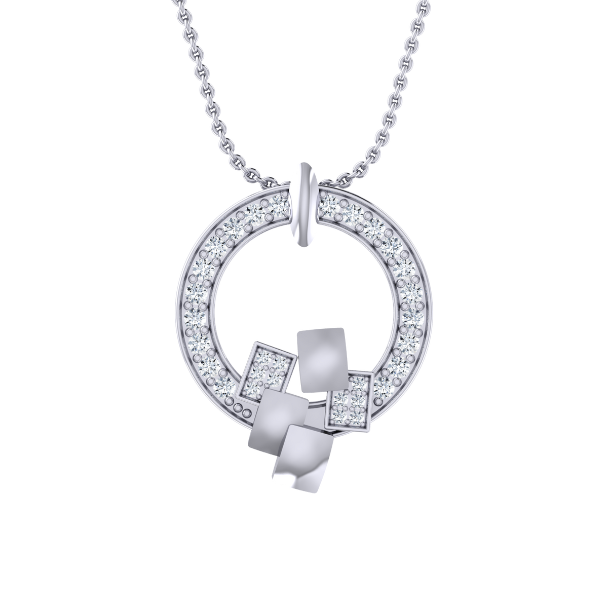 Classic Allure White Gold Diamond Pendant [wg]