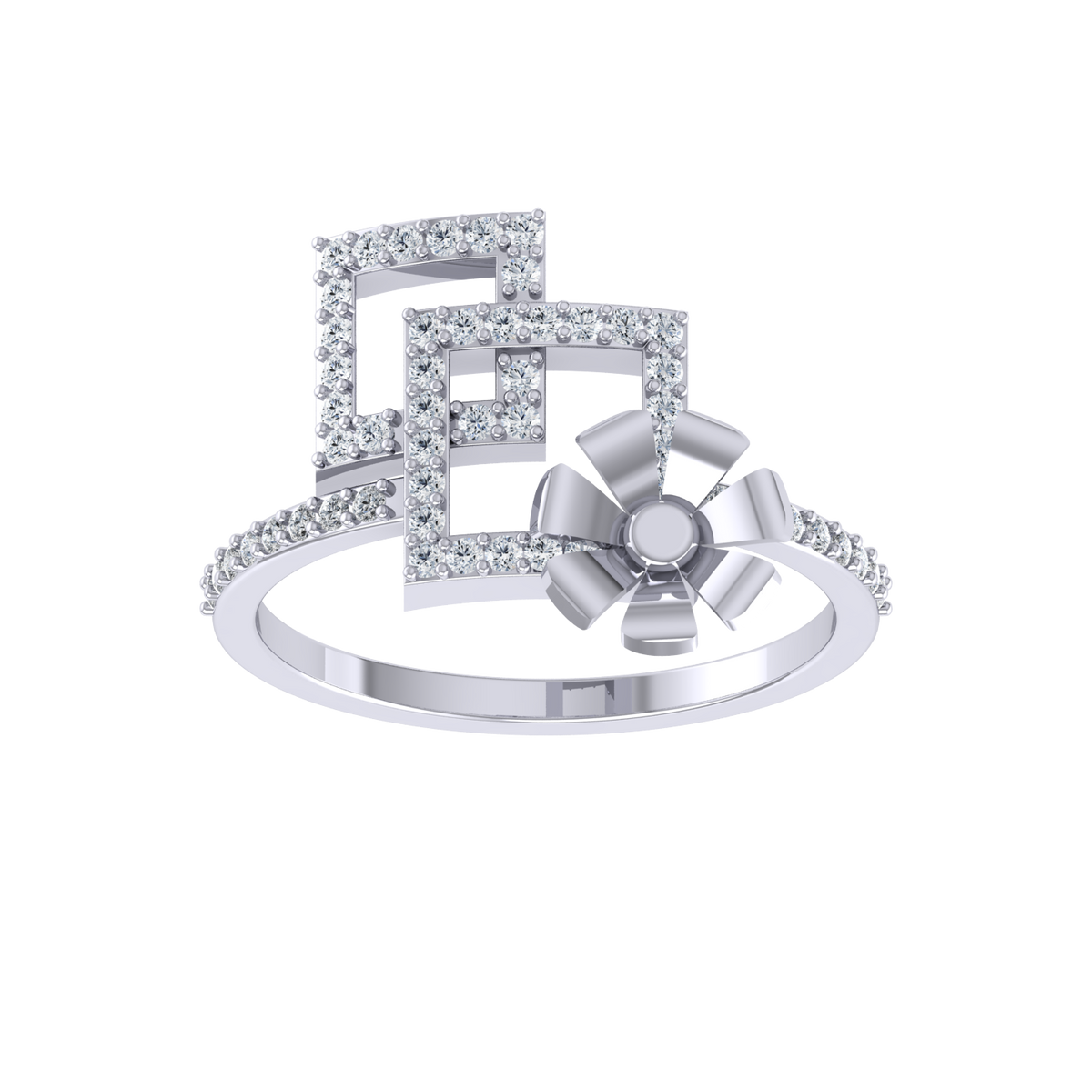 Tranquil Twilight White Gold Diamond Ring  [wg]