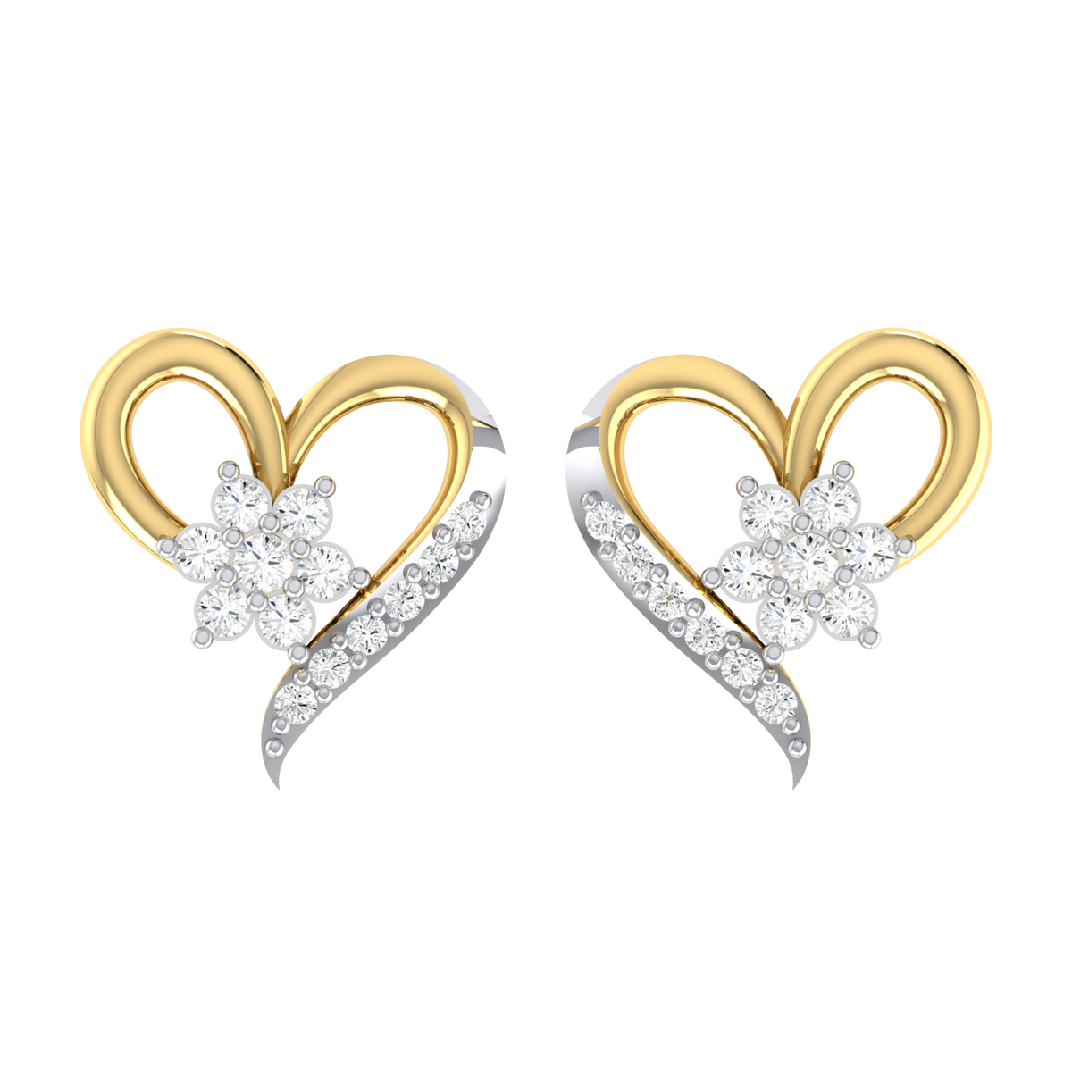 The Royalty Yellow Gold Diamond Earrings [yg]