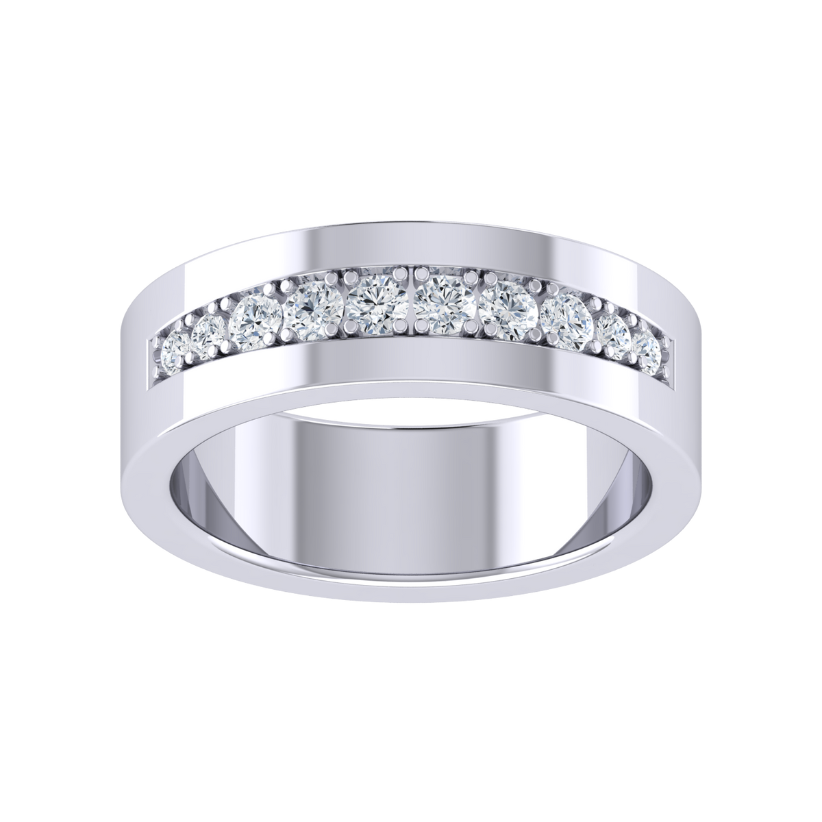 Halo Curve White Gold Diamond Ring [wg]