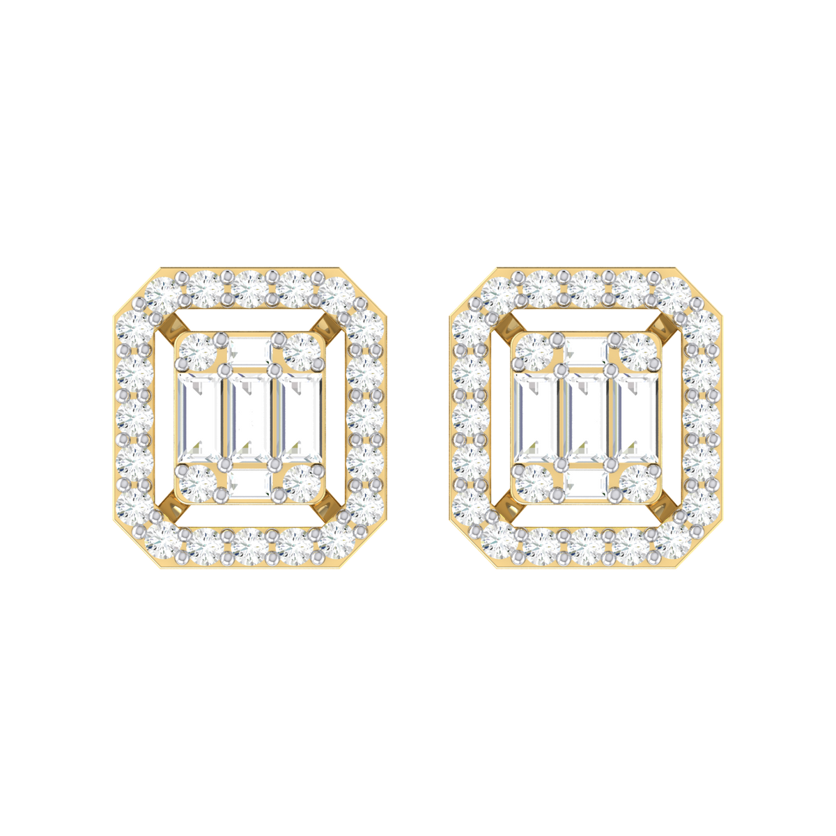 Mystic Medely Yellow Gold Diamond Earrings [yg]