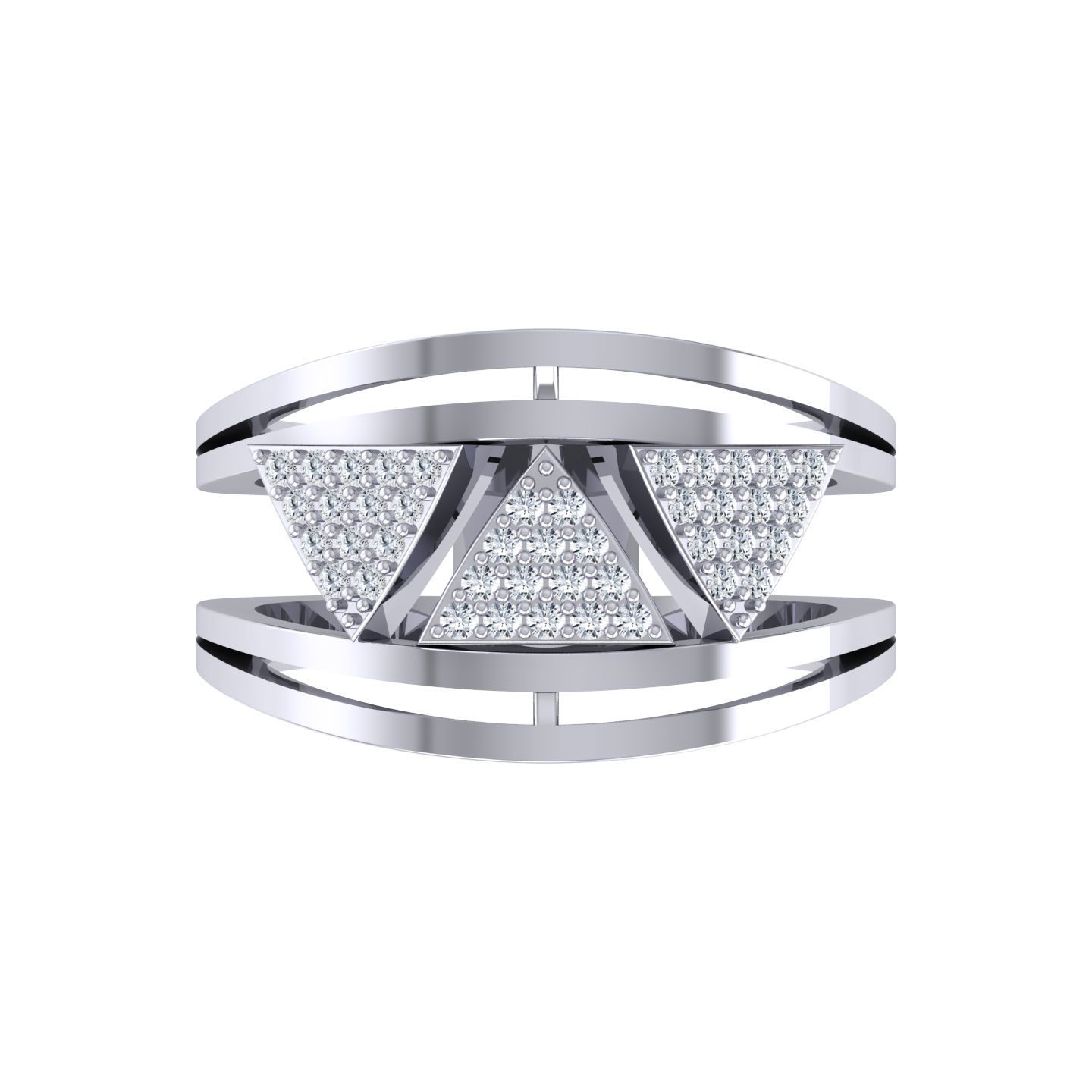 White Gold Lab Grown Diamond Ring - Coral Cascade [wg]