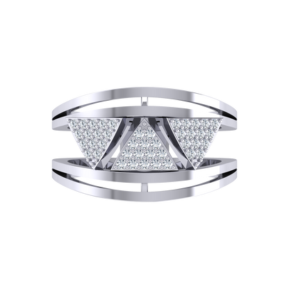 White Gold Lab Grown Diamond Ring - Coral Cascade [wg]