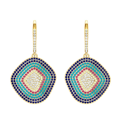Lustre Bloom Yellow Gold Diamond Earrings [yg]