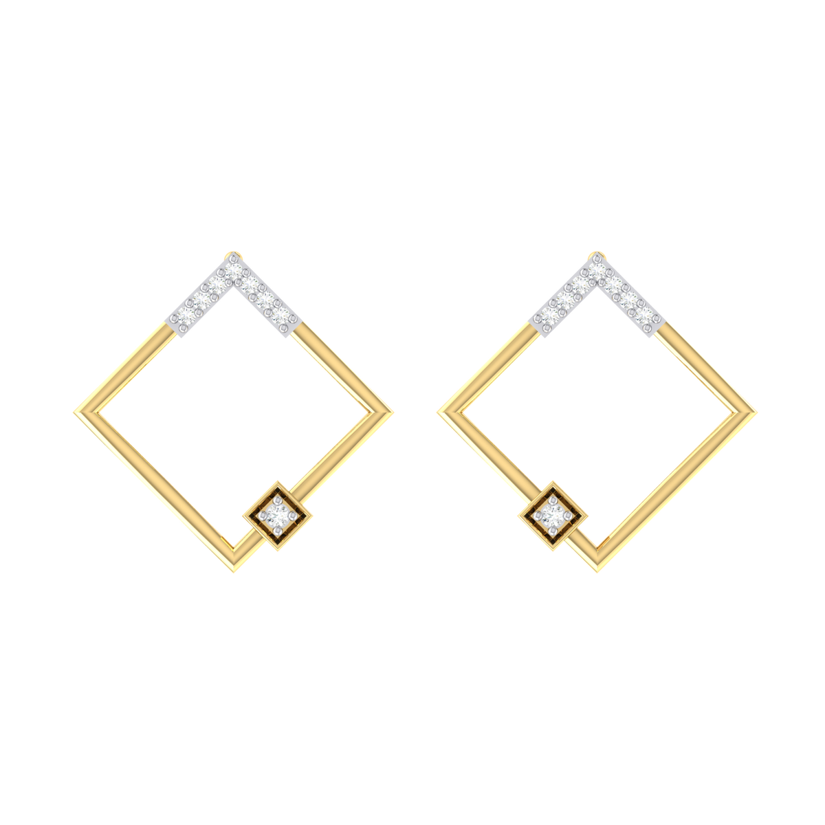 Twilight Treasures Yellow Gold Diamond Earrings [yg]
