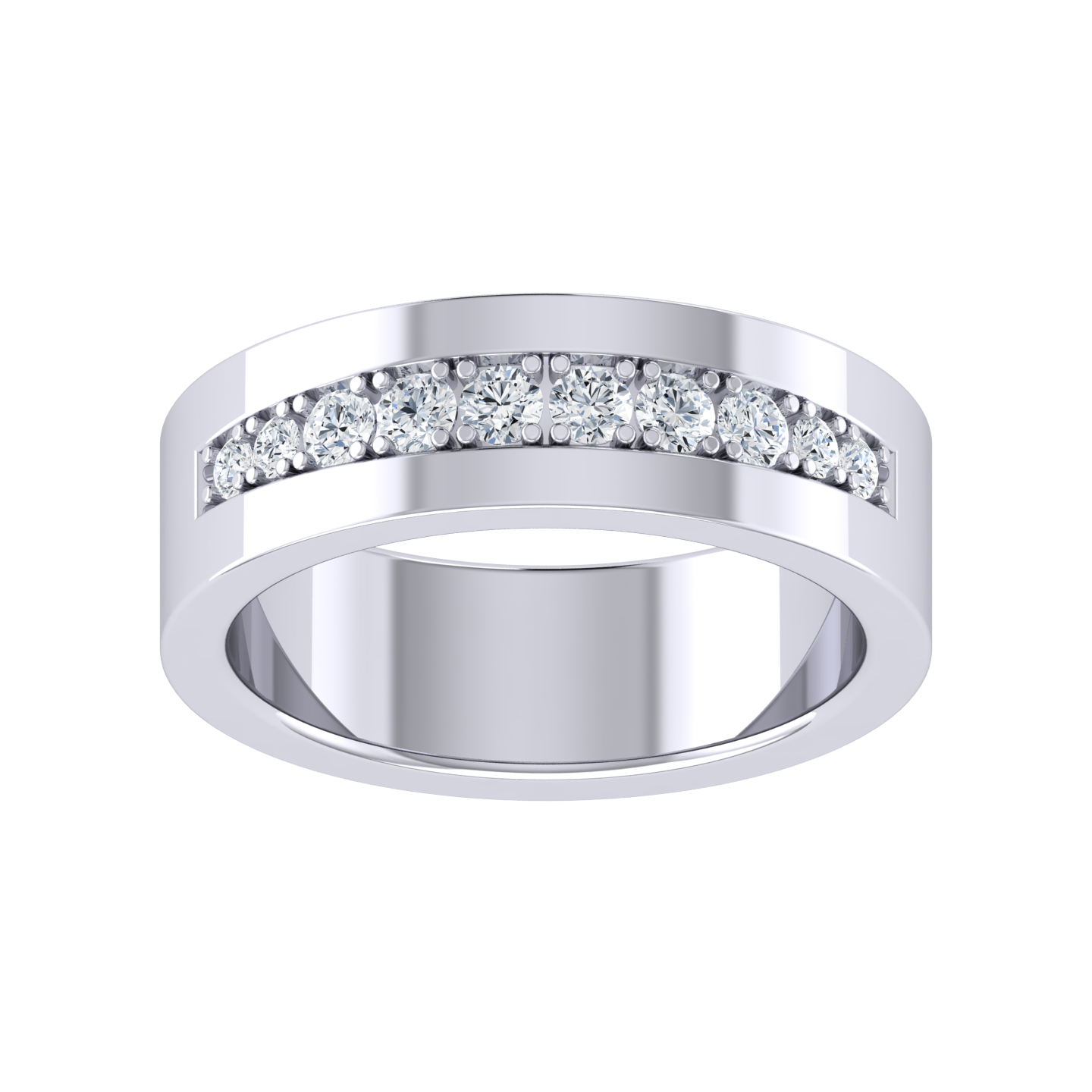 Halo Curve White Gold Diamond Ring [wg]