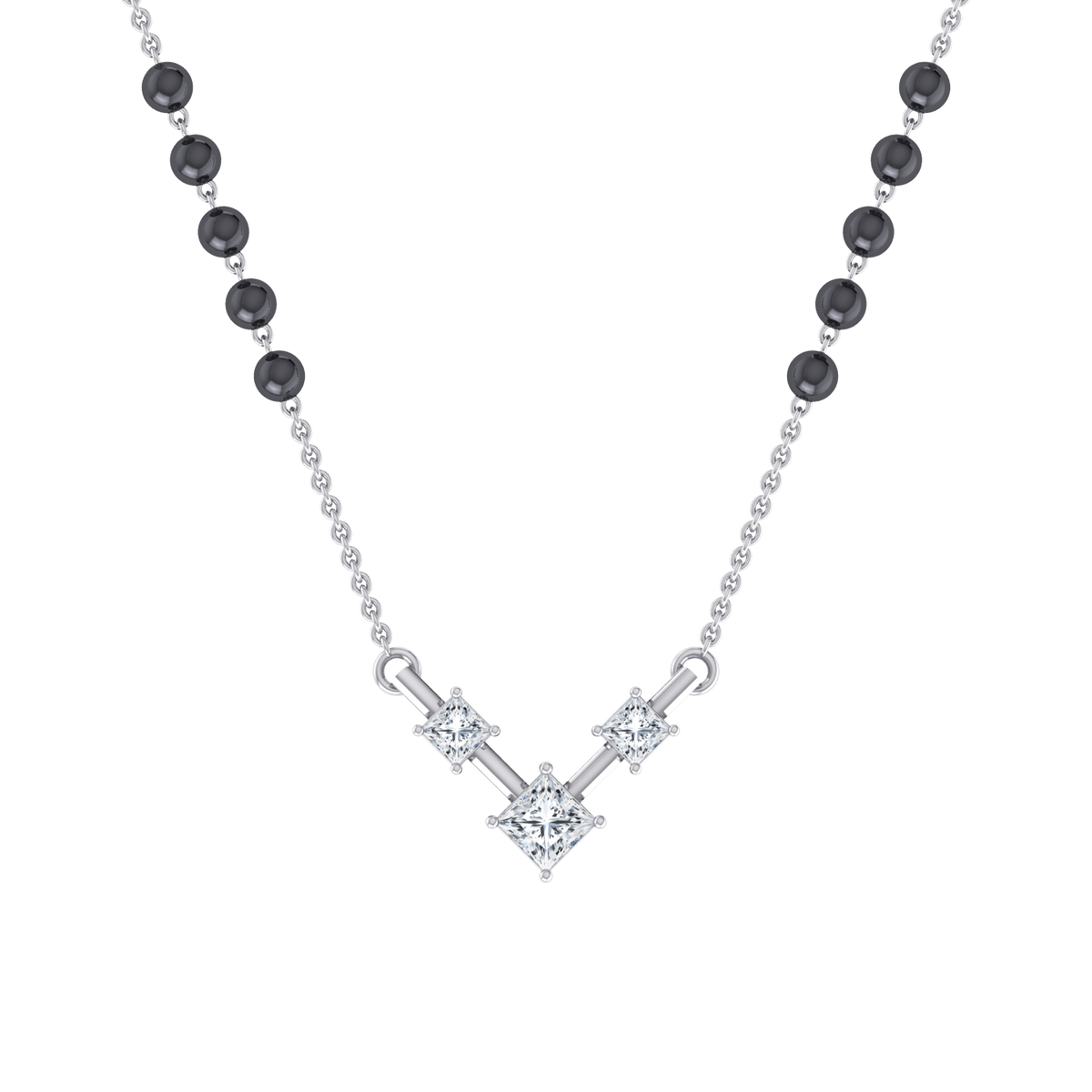 Pure Elegance White Gold Diamond Mangalsutra [wg]