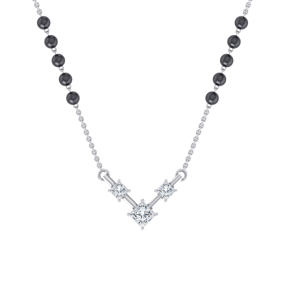 Pure Elegance White Gold Diamond Mangalsutra [wg]