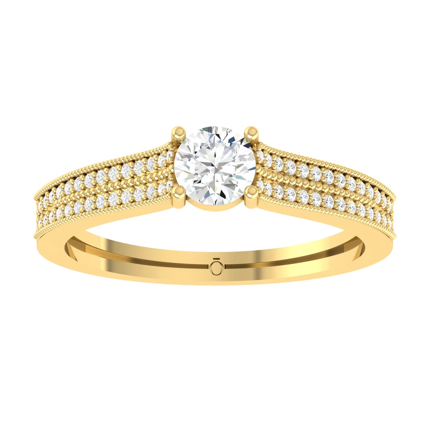 Emerald Glimmer Yellow Gold Diamond Ring [yg]