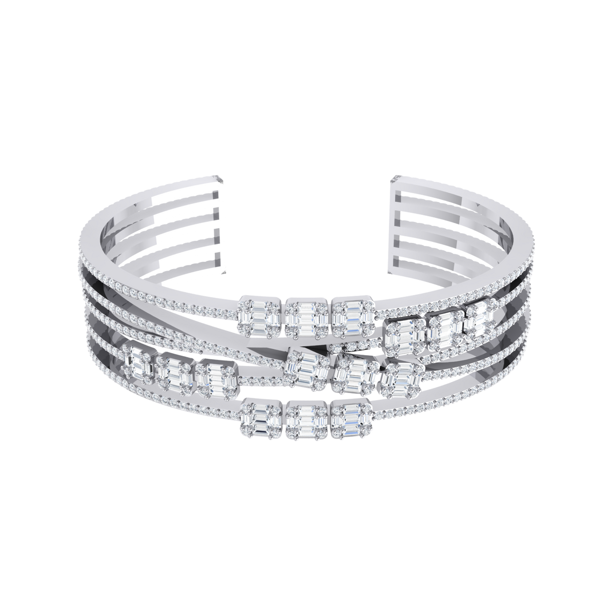 White Gold Diamond Bracelet - Eternal Loop [wg]