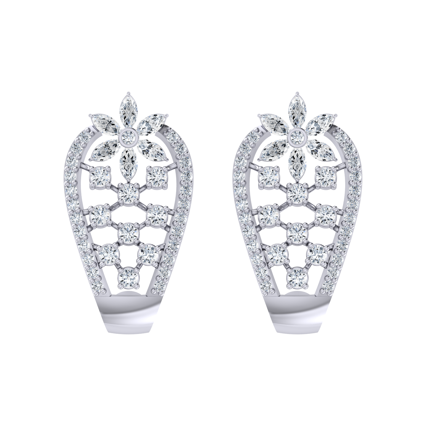 Made in Heaven White Gold Diamond Earrings [wg]