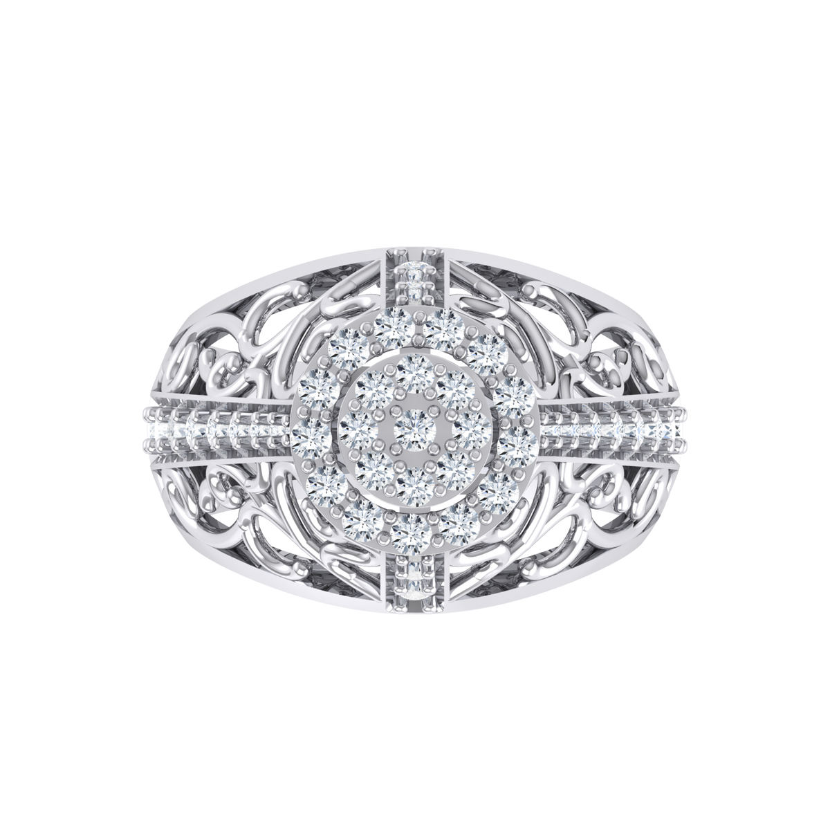 Mystical Melody Natural White Gold Diamond Ring [wg]