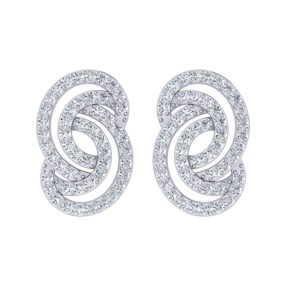 Infinity Isle White Gold Diamond Earrings [wg]