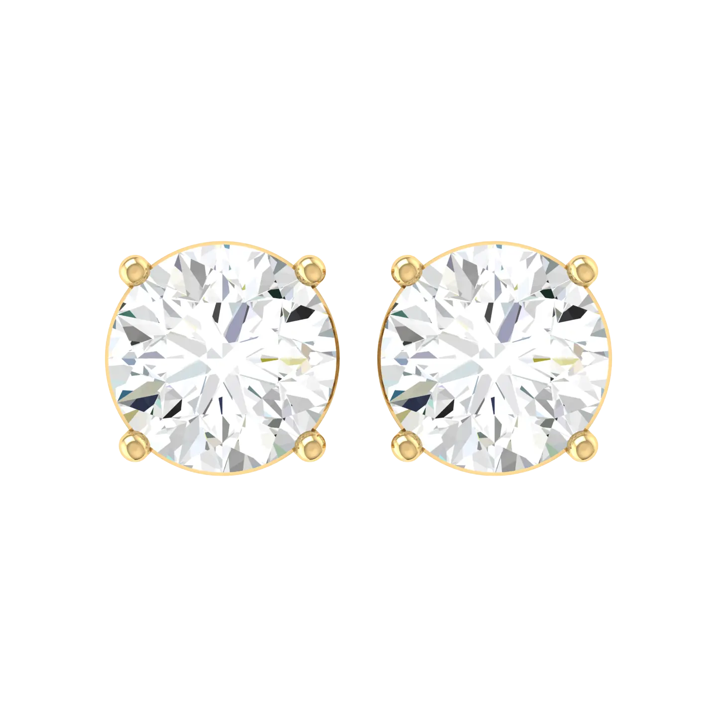 Timeless Sparkle 0.3cts Yellow Gold Diamond Earrings [yg]