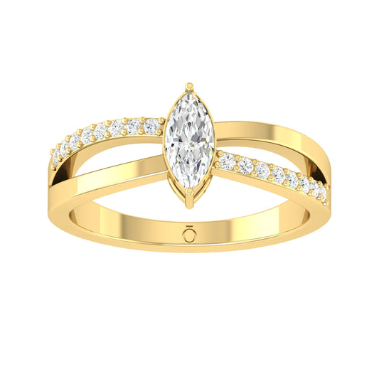 Yellow Gold Lab Grown Diamond - Butterfly Charm [yg]