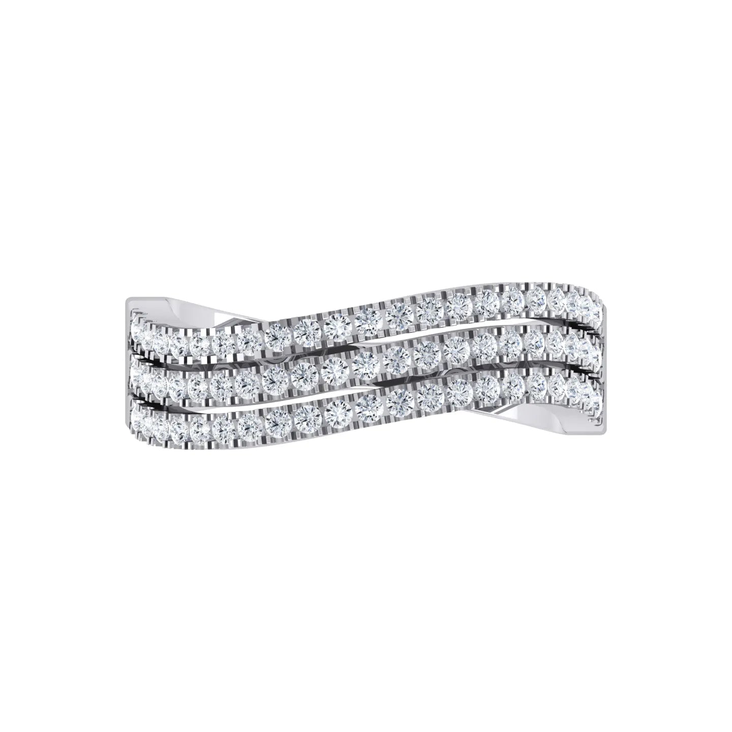 White Gold Lab Grown Diamond - Radiant Rows