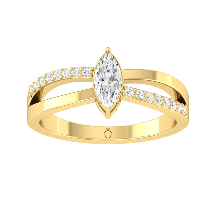 Yellow Gold Lab Grown Diamond - Butterfly Charm [yg]