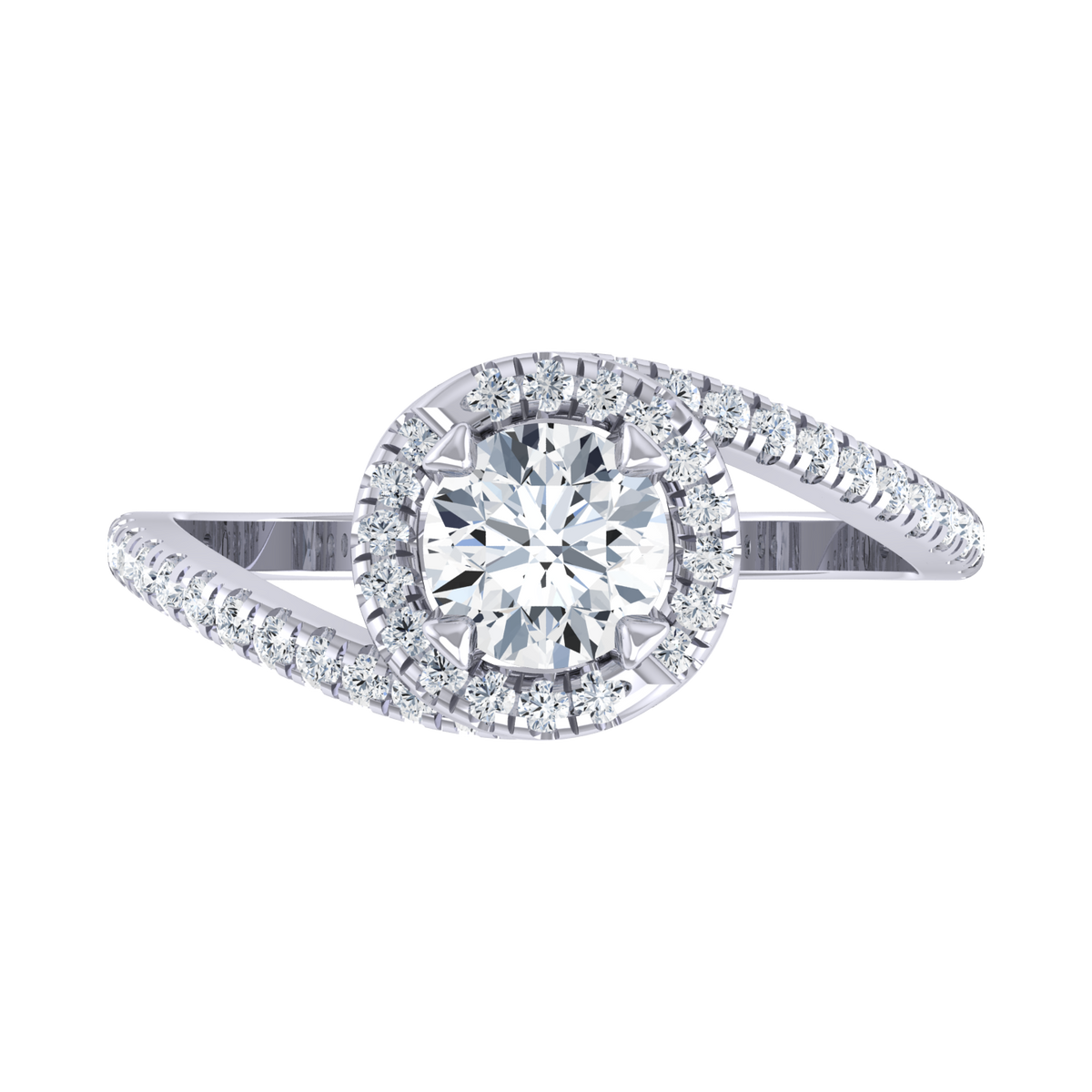 Twilight Twist White Gold Diamond Ring [wg]