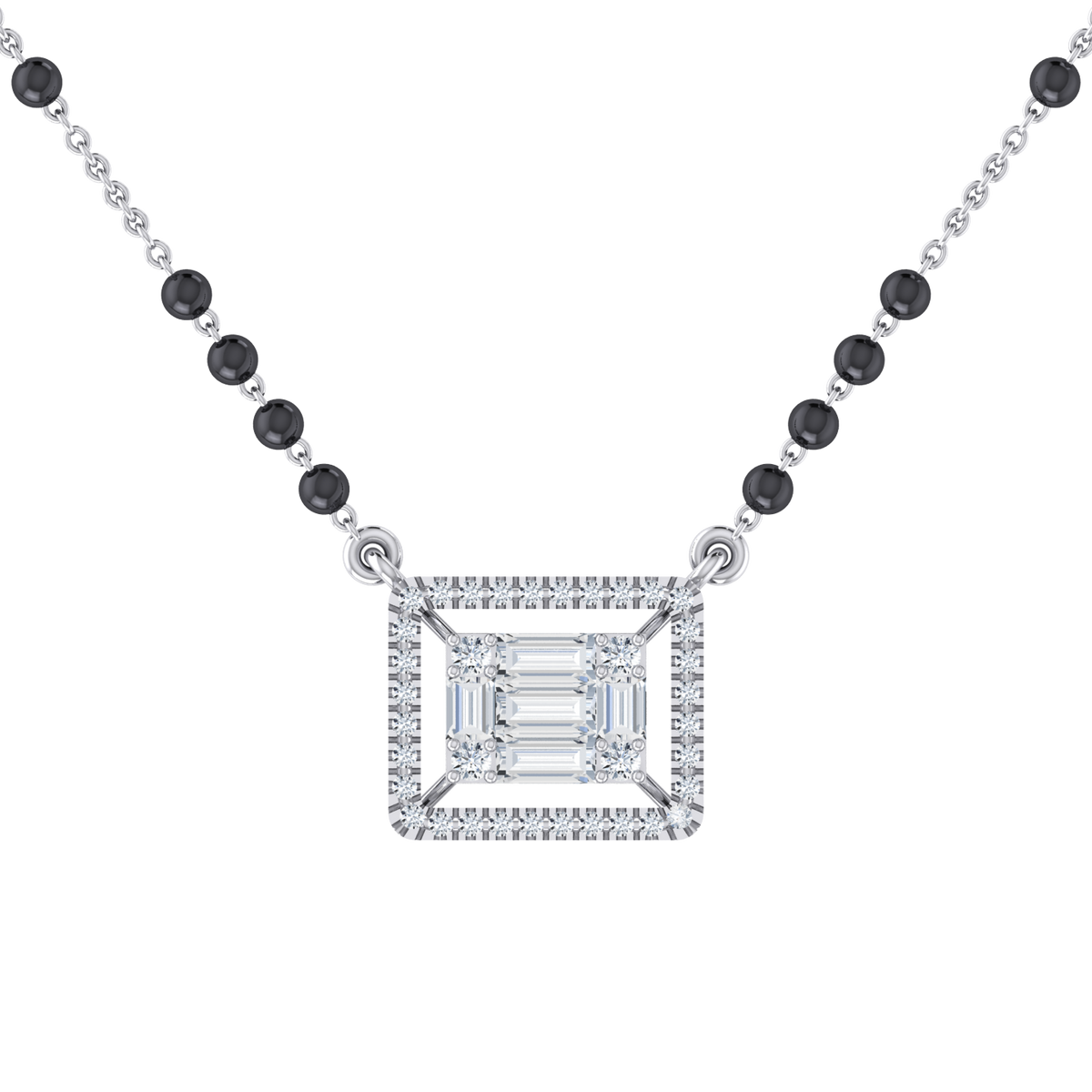 Pure Radiance White Gold Diamond Mangalsutra [wg]