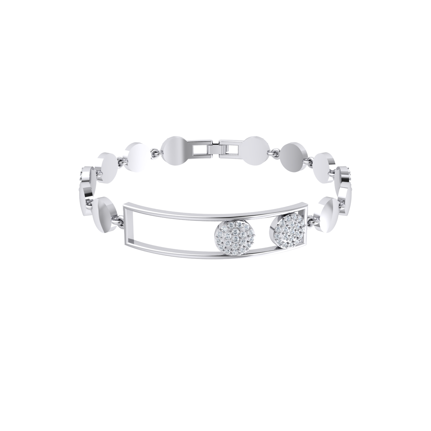 Opulent Orbit White Gold Diamond Bracelet [wg]