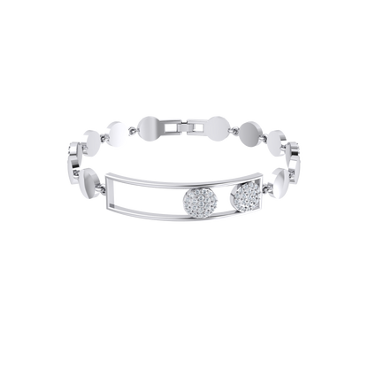 Opulent Orbit White Gold Diamond Bracelet [wg]