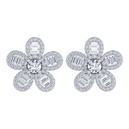 Cascade Spark White Gold Diamond Earrings [wg]