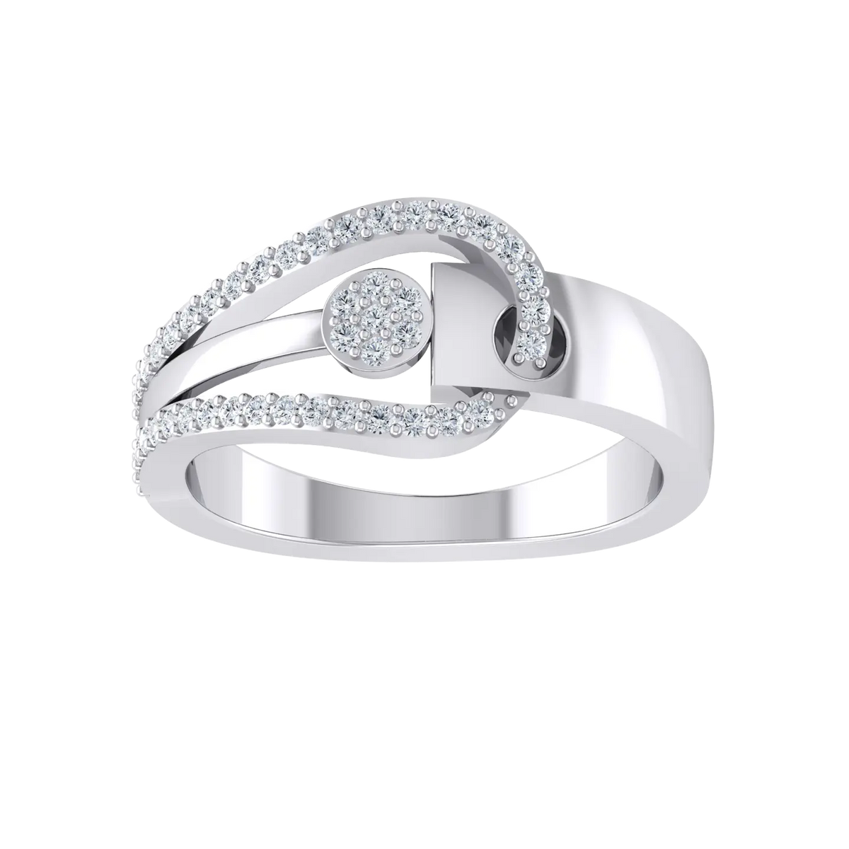 White Gold Lab Grown Diamond Ring - Aurora adorn [wg]