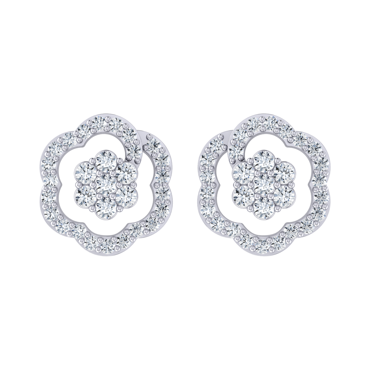 The Desired White Gold Diamond Earrings [wg]