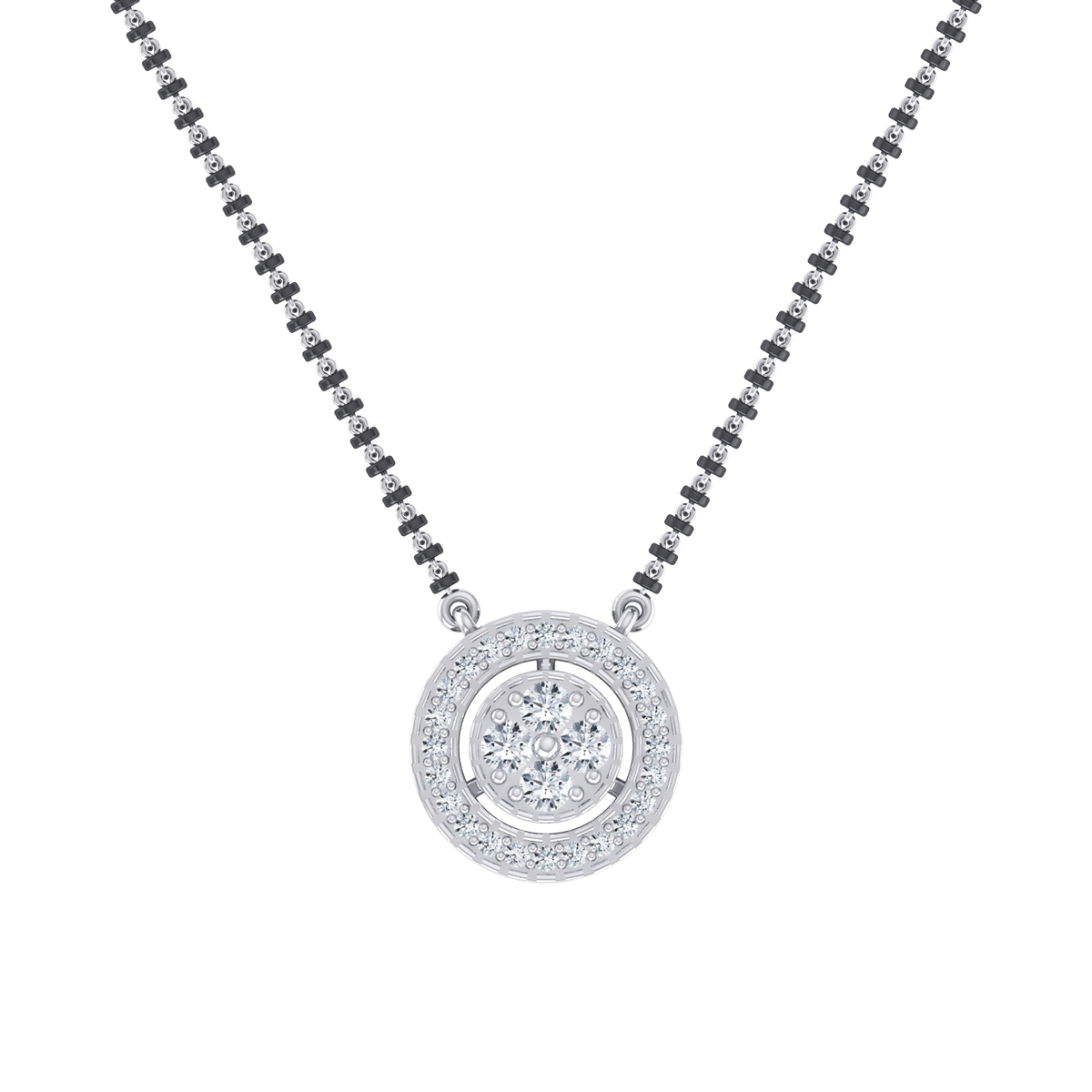 White Gold Diamond Mangalsutra - Everlasting Love [wg]