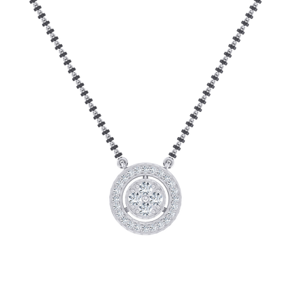 White Gold Diamond Mangalsutra - Everlasting Love [wg]