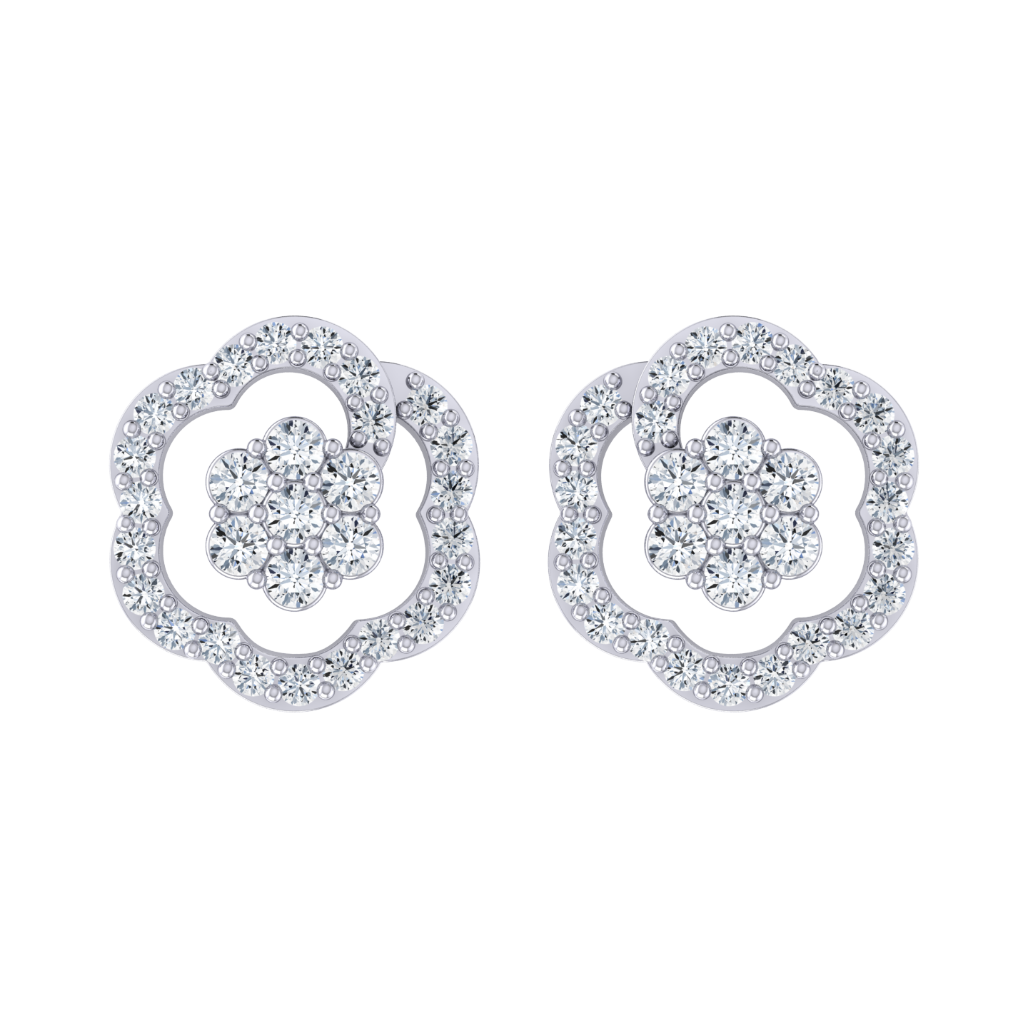 The Desired White Gold Diamond Earrings [wg]