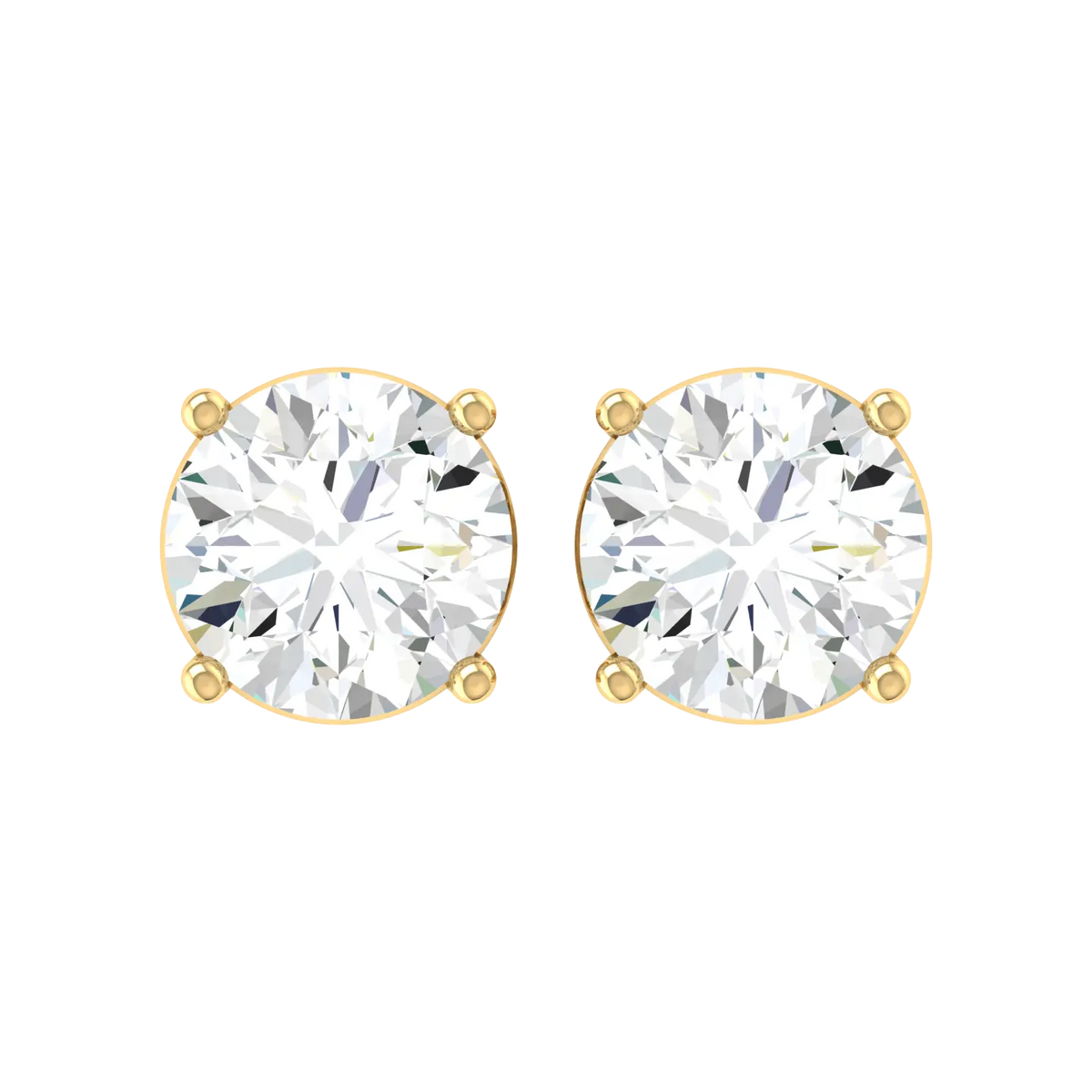 Timeless Sparkle 0.3cts Yellow Gold Diamond Earrings [yg]