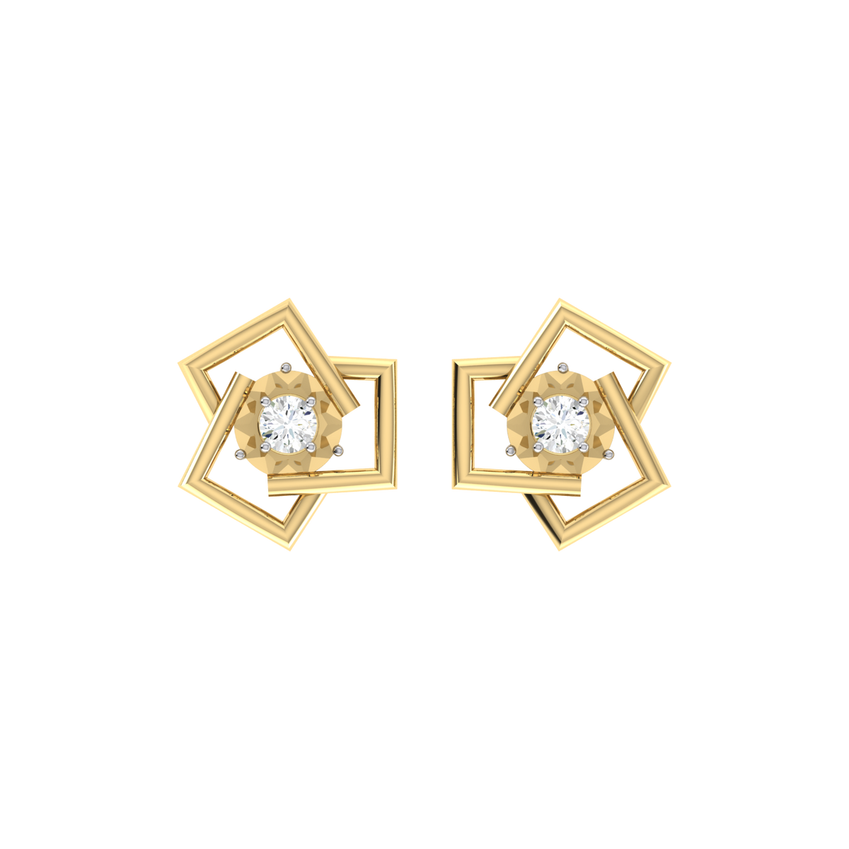 Whimsical Wonders Yellow Gold Diamond Earrings [yg]