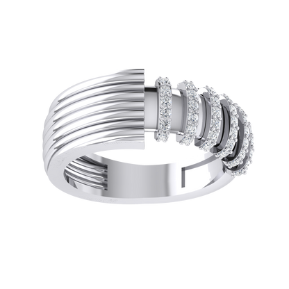White Gold Lab Grown Diamond Ring - Dazzling World [wg]