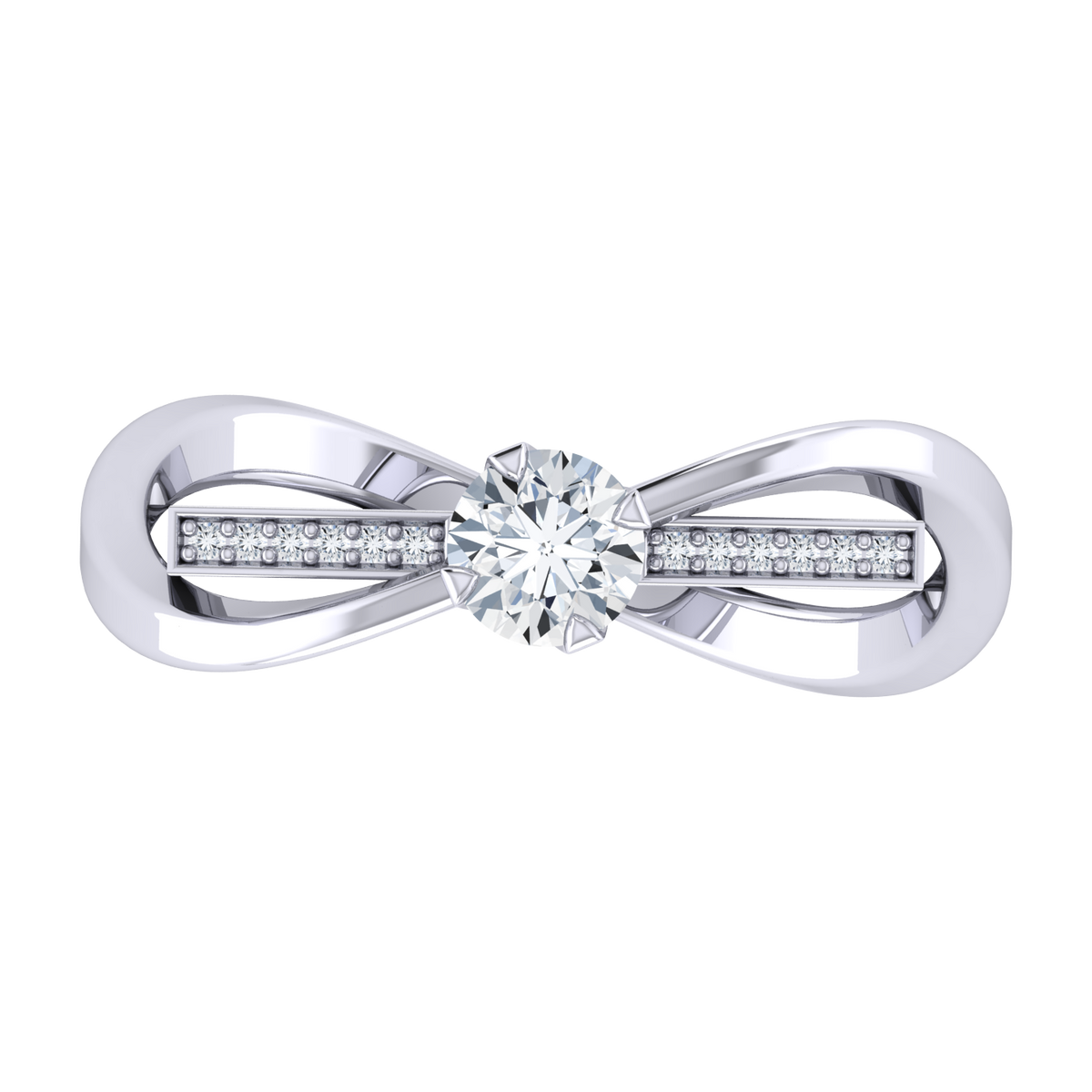 White Gold Lab Grown Diamond - Floral Spark [wg]