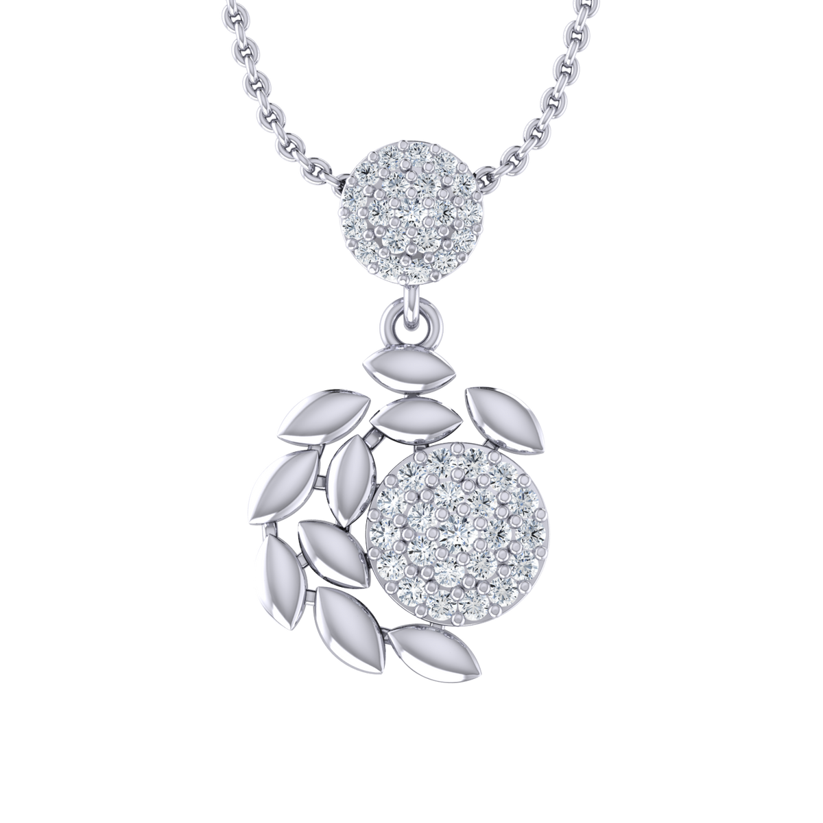 Serene Spark White Gold Diamond Pendant [wg]